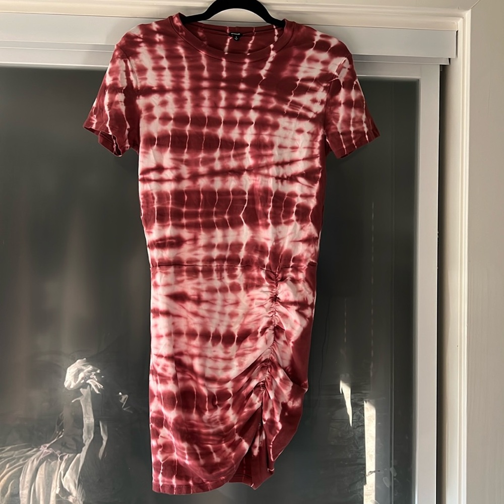 Monroe Shirred Dress Tie Dye